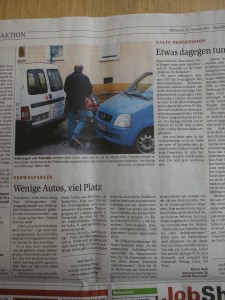 Leserbrief von Martin Huth "Wenige Autos, viel Platz"