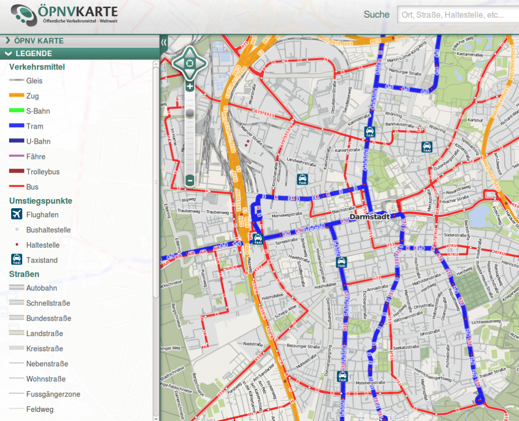 ÖPNV Karte | Verkehrswende Darmstadt
